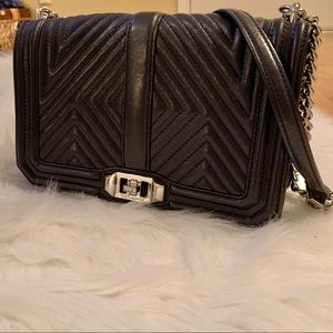 Rebecca Minkoff Navy Chevron Love Crossbody Bag
